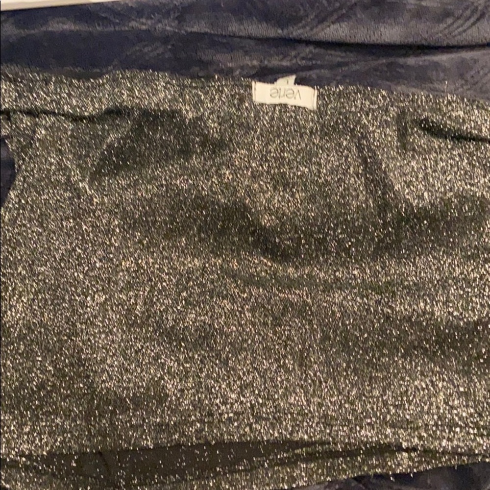 silver sparkly tube top